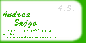 andrea sajgo business card